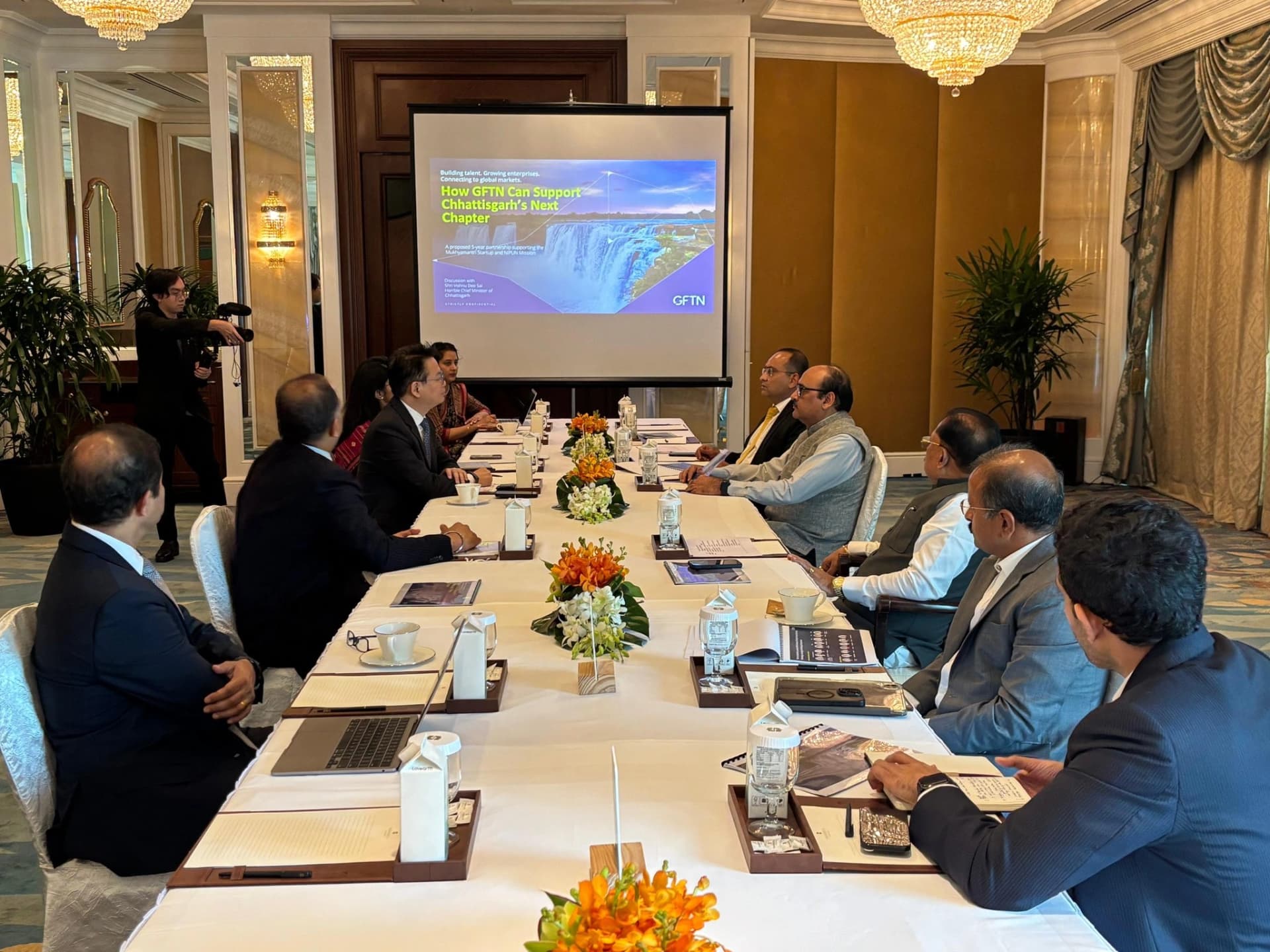CM Vishnu Deo Sai and Chhattisgarh Delegation with Global Leaders at SING Forum Singapore 2026