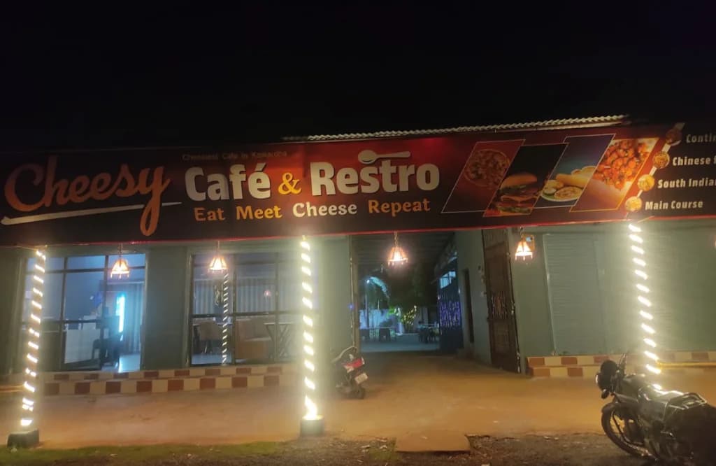 Take It Cheesy Cafe & Restro storefront and open dining on Sarodha Road Kawardha