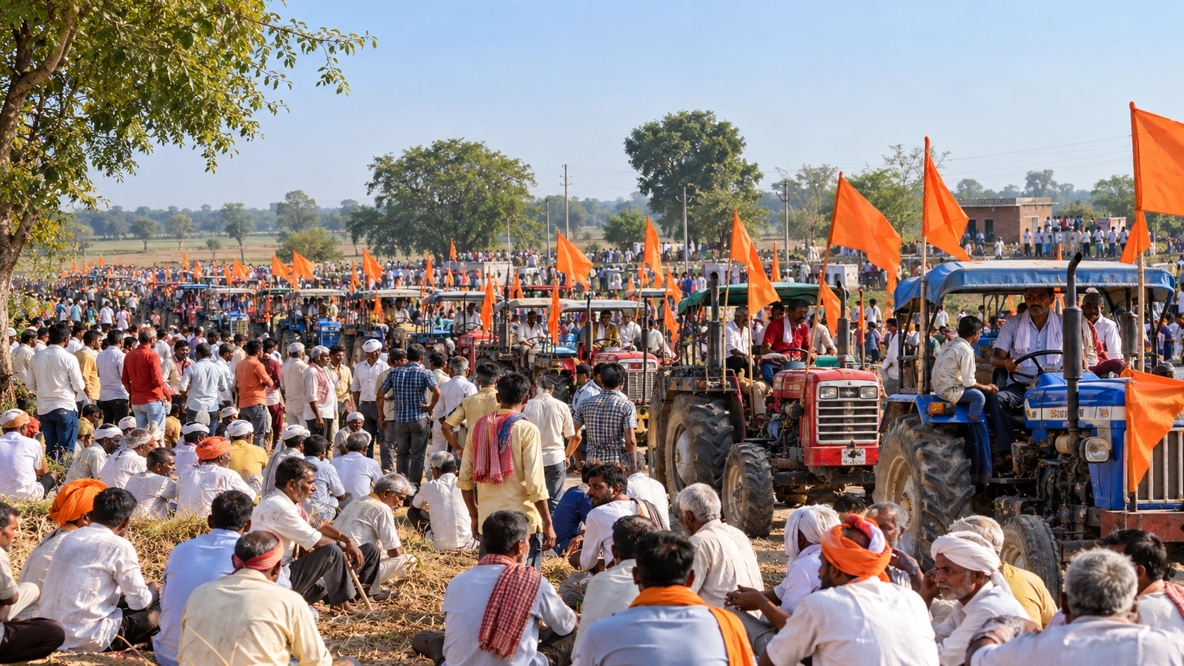 Bharatiya Kisan Sangh Balram Kisan Nyay Yatra Tractor Maha Rally Poster Kawardha